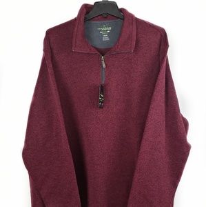 NWT Haggar Maroon in Motion Pullover